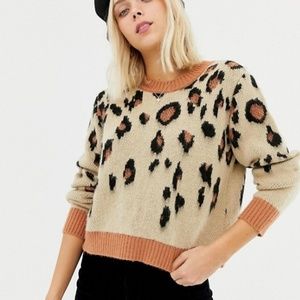 BNWT ASOS Miss Selfridge sweater in leopard